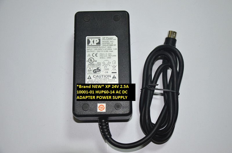 *Brand NEW* XP 24V 2.5A 10001-01 HUP60-14 AC DC ADAPTER POWER SUPPLY - Click Image to Close